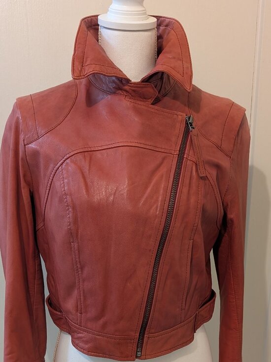 Black Rivet Jackets & Blazers - Black Rivet Women Size M Red Leather Jacket